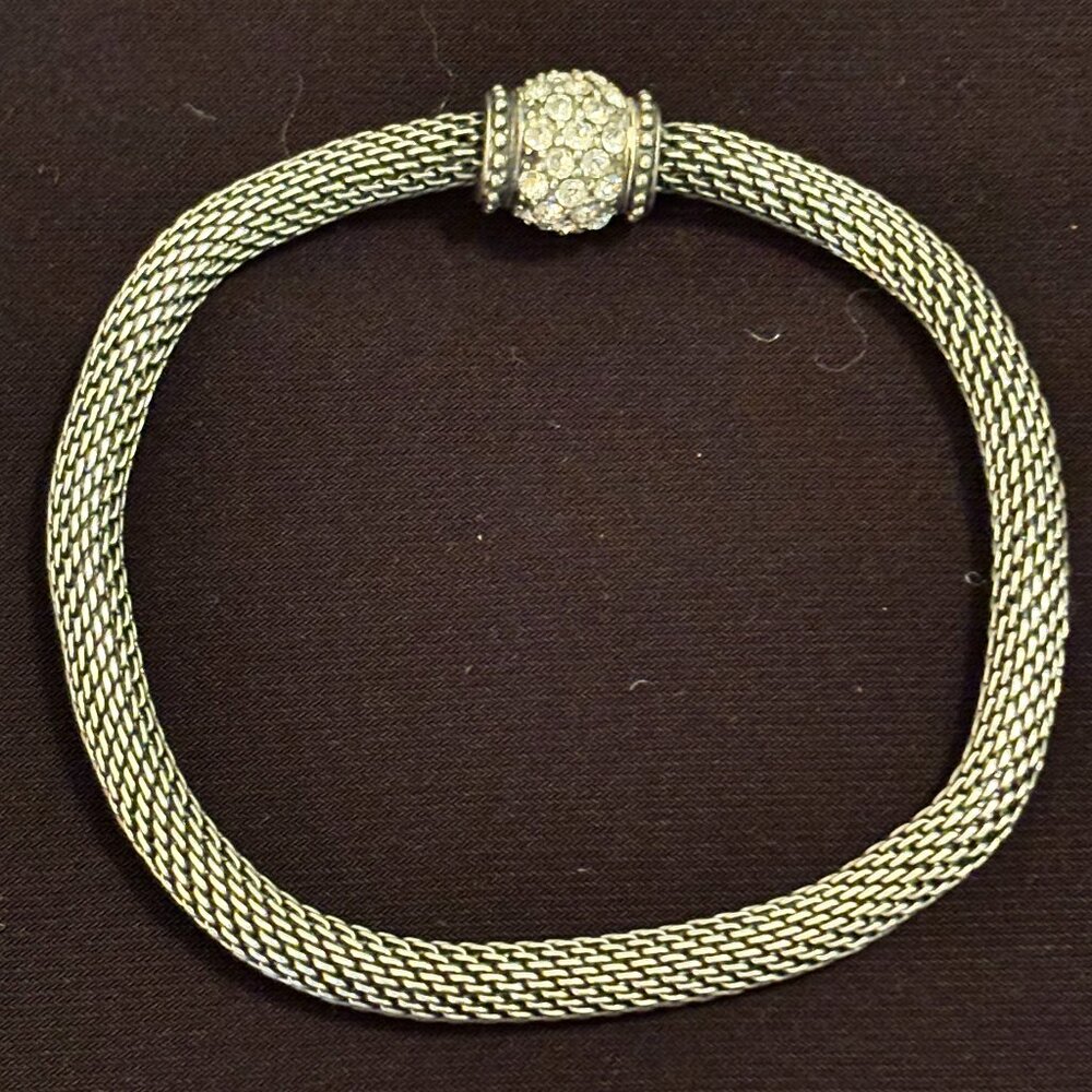 Silpada Mesh Together Stretch Bracelet with Swarovski Crystals